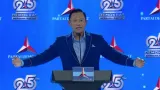 Momen Prabowo dan AHY Nyalakan Obor Bersama di HUT ke-25 Demokrat