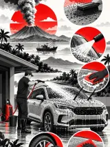 Erupsi Gunung Anak Krakatau Meningkat, Ini Langkah Bersihkan Mobil dari Abu Vulkanik